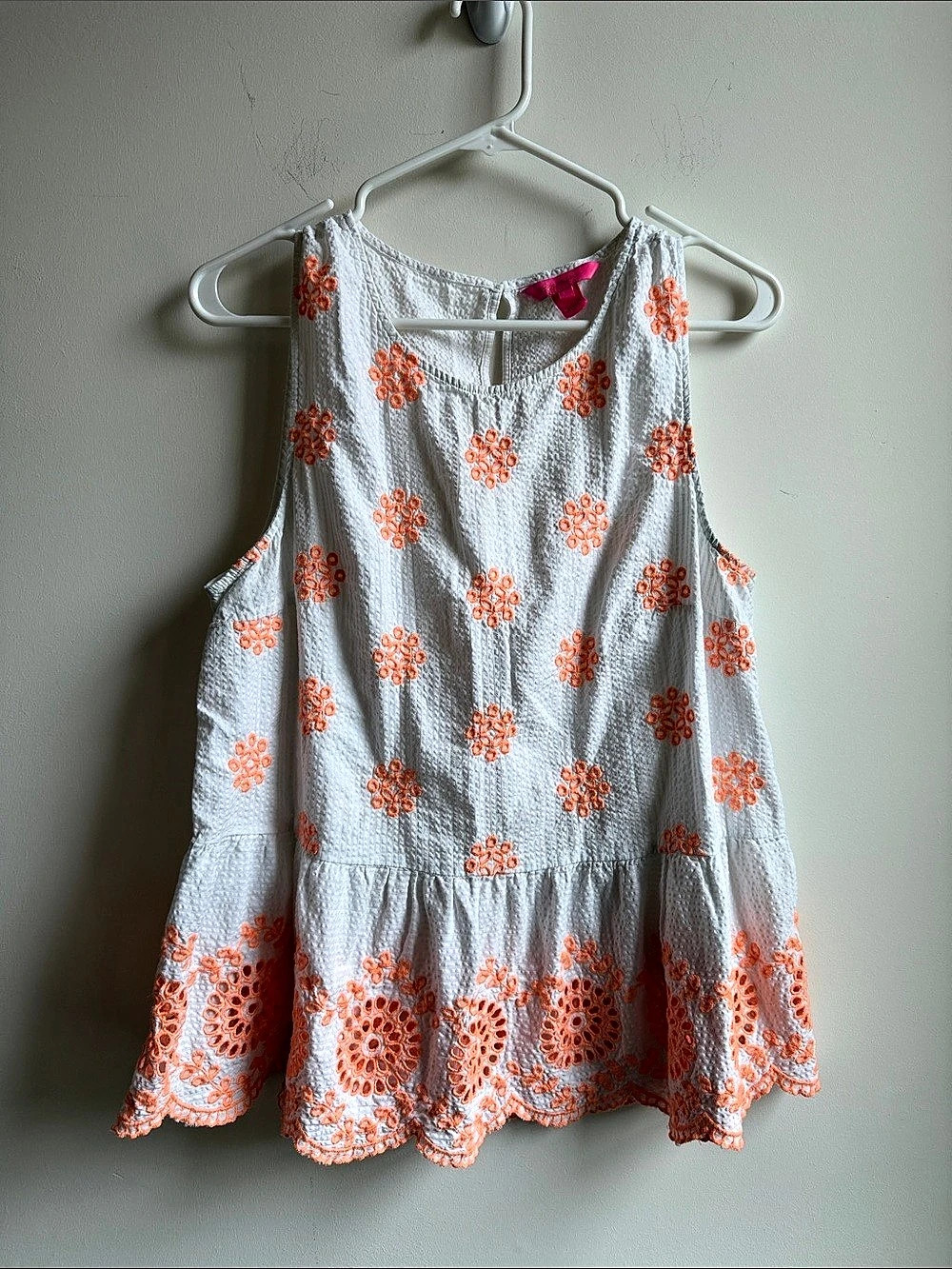 Lilly Pulitzer Women’s  Floral Dress White & Orange Size Large Like New